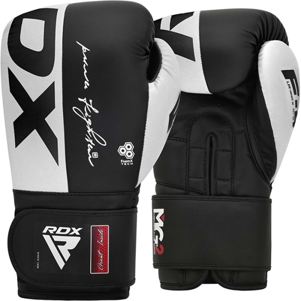 RDX REX F4 BOKS ELDİVENİ - BEYAZ/SİYAH - 12 OZ